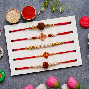 TR Designer AQ-BE-BI-BA-BJ Assorted Rakhi  Set