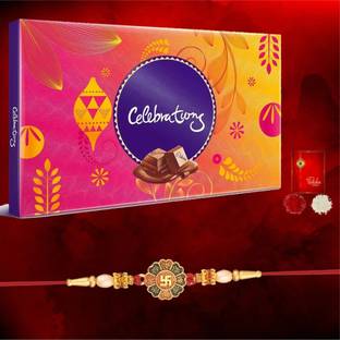 Poorak Designer 23RK_COM1_BADA-CELEB Assorted Rakhi  Set