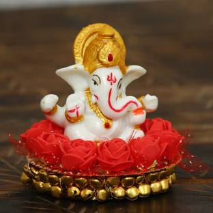 Flipkart SmartBuy Lord Ganesha idol on Decorative Plate for Car and Home Aluminium 1 - Cup Tealight Holder
