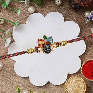 Flipkart SmartBuy Designer Rakhi 1 Gold Finish Chawal Roli Pack, Rakhi  Set