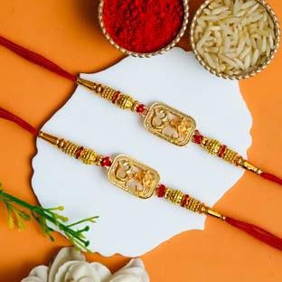 Poorak Religious RK24_MB_PAK_2_B1 Assorted Rakhi  Set