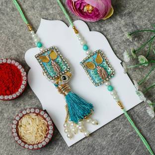 eCraftIndia Bhaiya Bhabhi D1846 Assorted Rakhi  Set