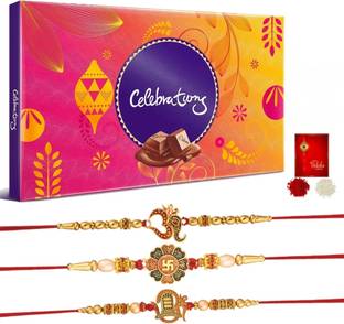 Poorak Religious 23RK_COM3_BADA-CELEB Assorted Rakhi  Set