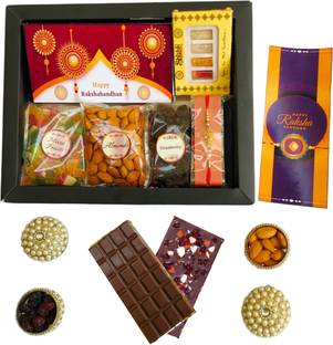 Expelite Bhaiya Bhabhi RSNN1000 Assorted Rakhi, Chawal Roli Pack, Greeting Card, Bluetooth Rakhi  Set