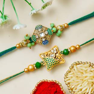 eCraftIndia Designer D1814 Assorted Rakhi  Set