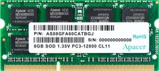 Apacer 1 DDR3 8 GB (Dual Channel) Laptop (DDR3 NOTEBOOK MEMORY MODULE)