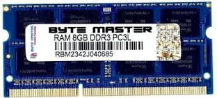 BYTE MASTER Perfect for Gamers Content Developers DDR3 8 GB (Dual Channel) Laptop (RAM 8GB DDR3 1333 laptop mhz)