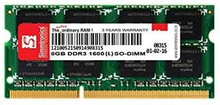 Simmtronic 1600MHz DDR3 8 GB (Single Channel) Laptop (8GB Laptop RAM DDR3 1600MHz)