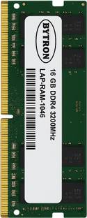 Bytron RAM 16GB DDR4 16 GB (Single Channel) Laptop (Premium Laptop RAM 16GB DDR4 3200MHz)