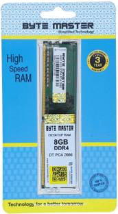 BYTE MASTER DDR4 DDR4 8 GB (Single Channel) PC (RAM 8GB DDR4 2666 Mhz)