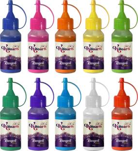 Kitoarts Pack of 10 Rangoli Powder