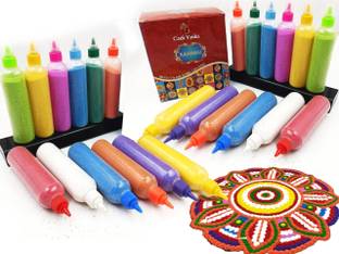 CraftVatika Pack of 24 Rangoli Powder