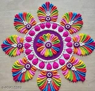 KHUSHA CREATION Pack of 5 Rangoli Powder
