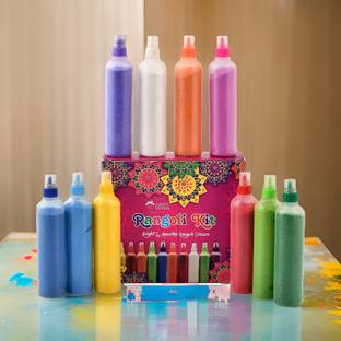 CraftVatika Pack of 10 Rangoli Powder