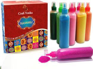 CraftVatika Pack of 12 Rangoli Powder
