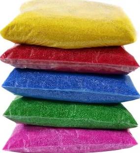 Tiwari Mart RANGOLI POWDER FOR MAKARSANKRANT,HOLI,FESTIVAL DECORATION PACK OF 200GMX5 PCS Rangoli Stencil