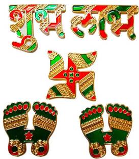 Dms Retail Shubh Labh and Swastik Rangoli Stencil