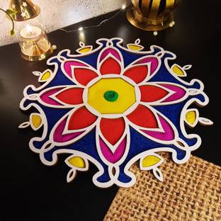 Ascension DIY Craft Reusable Templates for Floor Table (11 inches) Portable Rangoli Stencil