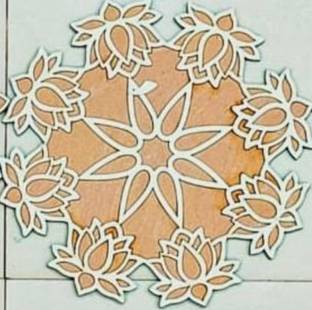 Vartanu lotus chakra rangoli stencil Rangoli Stencil Rangoli Stencil