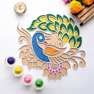 Ascension Portable Rangoli Stencils (11 inches) for Diwali Décor Home Decoration Rangoli Stencil