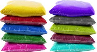 GROWKING (PACK OF 10 ) PACKET RANGOLI POWDER COLOUR FOR HOMA, FESTIVAL TEMPLF DECORE. Rangoli Stencil