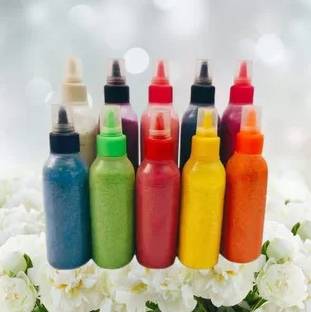 क्रिएटिव किंग PACK OF 10 PCS RANGOLI BOTTLE FOR HOME,OFFICE,TEMPLE,POOJA ROOM DECORATION ITEM. रंगोली स्टैंसिल