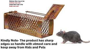 Chipku Rat Rodent Mouse Cage Trap for Home chuha chuhe ka pinjra (Large) Live Trap