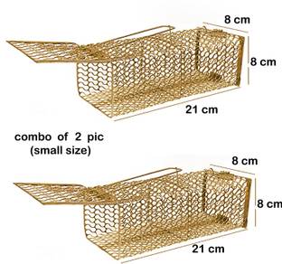 MITHO Rat, Mouse Trap Iron small Size Solution at Problems Live Trap COMBO OF 2 PIC Live Trap
