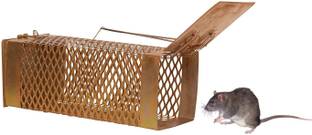 MITHO Iron Rat Trap/Rodent cage/Mouse/Ghoos/Squirrel Control Golden 1 Piece (Diamond) Live Trap