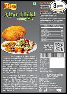 Meera Aloo Tikki Ready MIx, Pack of 3 Veg Burger Patty