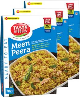 Tasty Nibbles Ready to Eat Fish With Shredded Coconut & Malabar Tamarind 200g x3 600 g