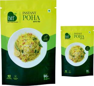 Bff Instant Poha 90g x 2 Ready to Eat, Breakfast Mix, Traditional Indian Flavor, 180 g