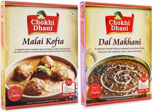 Chokhi Dhani by Chokhi Dhani Malai Kofta 300Gm, Dal Makhani 300Gm, Ready To Eat Product, Combo 0.6 kg