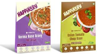 Happikery Combo of Korma and Tomato & Onion Gravy, No Preservatives, 2 Pieces