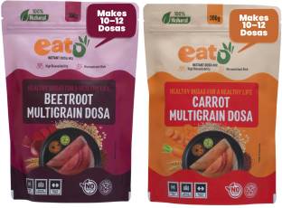 Eat5 Carrot & Beetroot Multigrain Instant Dosa Mix Combo | 100% Natural | 600 g