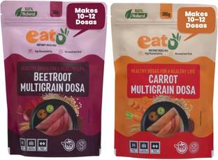 Eat5 Carrot & Beetroot Multigrain Instant Dosa Mix Combo | 100% Natural | 600 g