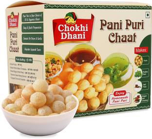 Chokhi Dhani by Chokhi Dhani Pani Puri Chat | Khatta Meetha Golgappa Puchka kit | Ready Eat Meal (Pack of 1) 220 g