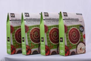 SRDC "SITA RAM DIWAN CHAND" Ready To Eat Dal Makhani 200g and Pre-cooked Rice 180 combo | Pack of 4 1200 g