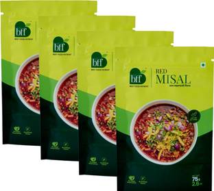 Bff Instant Red Misal – 75g x 4 Ready to Eat, Instant Breakfast, Spicy & Flavorful, 300 g
