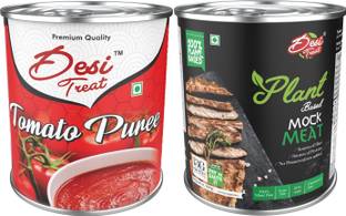 Desi Treat Tomato Puree + Vegan Mock Meat Combo 1600 g