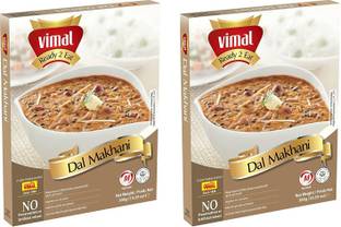 VIMAL Ready to Eat Tasty and Spicy Dal Makhani Instant Mix Vegetarian Meal with No Added Preservative and Colours - 300g Each | Pack of 2 600 g