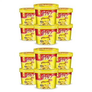 Insta Ahaar Masala Poha - Pack of 12 Cups (80g Each) | Ready-to-Eat | Instant Snack 80 g