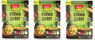 SWAD Korma Curry Cooking Sauce | Onion and Yoghurt based Gravy | Infused with a Variety of Indian Herbs and Spices | Pack of 3 | 250g Each