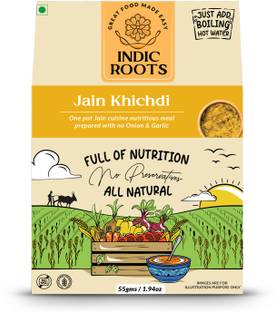 organic roots by Organic Roots Jain Khichdi | Superfood | Instant Food | Healthy Snacks | Ready to Eat Meal | No MSG, No Preservatives | Full Meal - 55 gm 55 g