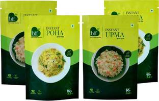 Bff Poha Upma Instant Mix | 90g x 4 Ready in 10 Minutes | Tasty & Healthy Breakfast 360 g