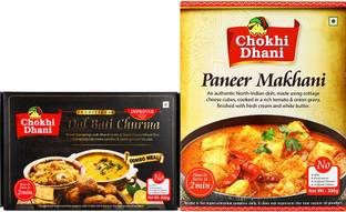 Chokhi Dhani by Chokhi Dhani Dal Bati churma, Paneer Makhani Combo, Ready to Eat