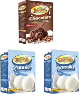 Dharmasut 1 Chocolate + 2 Vanilla Ice Cream Mix Powder 100g Each 300 g