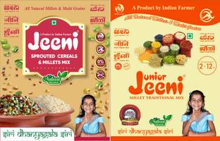 Jeeni COMBO PACK OF SPROUTED CEREALS AND MILLETSMIX(500g) MILLET TRADITIONAL MIX -500g 1000 g