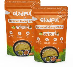 Gladful Sprouted Moong Achari Chilla Mix, No Maida, Vegan & High-Protein Chilla/Dosa Mix 200 g