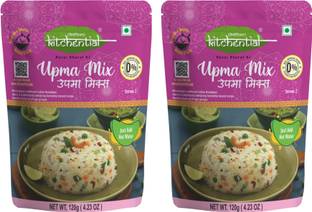 KITCHENTIAL Upma Mix | Tasty Breakfast, Quick Meal | (Pack of 2 - 240 gm) 240 g